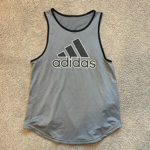 Adidas Women's Size Small Grey Ringer Performance Tank Top